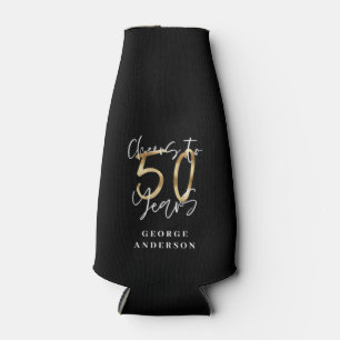 Porta-garrafa anima 50 anos o negro e o ouro modernos