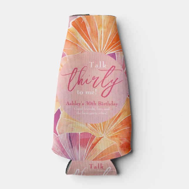 Porta-garrafa aniversário de 30 anos fala 30 comigo (Frente)