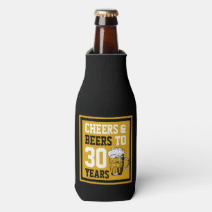 Porta-garrafa aniversário de 30 anos para saudações e cerveja