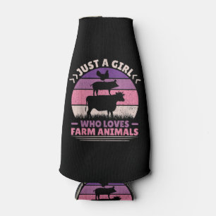 Porta-garrafa Apenas Uma Menina Que Ama Os Animais De Fazenda So