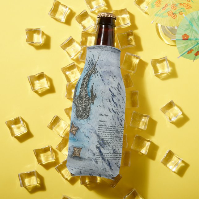 Porta-garrafa Aquarela Graciosa De Tubarão De Baleia Ameaçado De (Verão in situ)