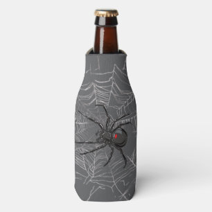 Porta-garrafa Aranha Viúva Negra e Desenho de Teia de Aranha Art