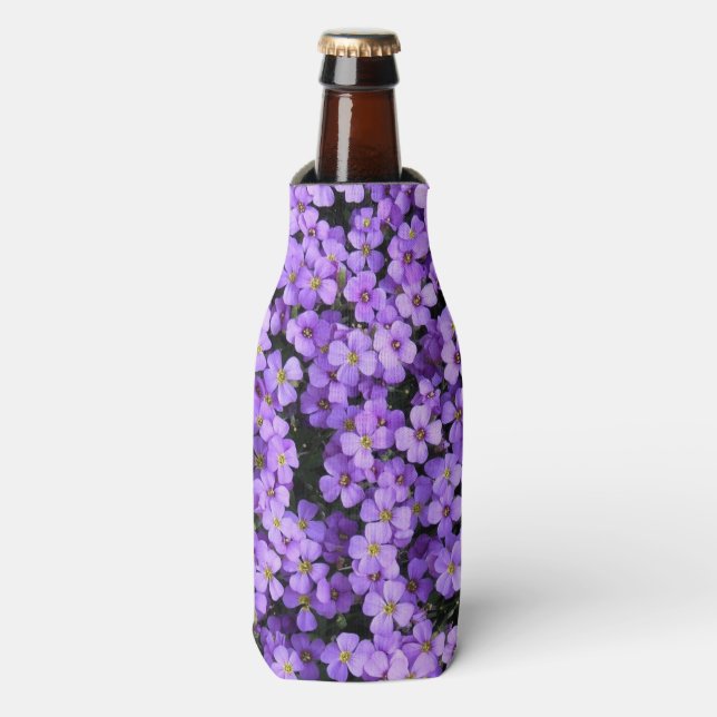 Porta-garrafa Arrefecimento De Frasco De Flores Violetas (Frente da Garrafa)