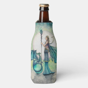 Porta-garrafa Arte da fada da fantasia do dragão de água-marin