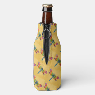 Porta-garrafa Arte da libélula (amarelo)
