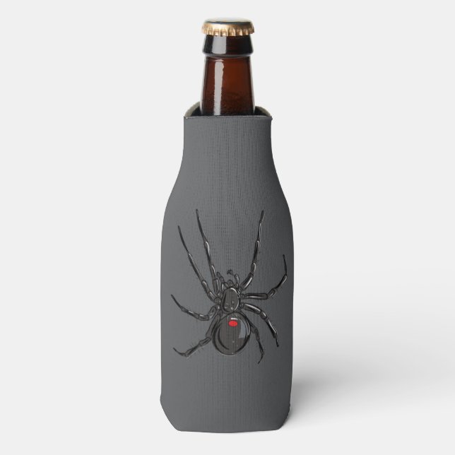 Porta-garrafa Arte Desenho Original Aranha Viúva Negra (Frente da Garrafa)