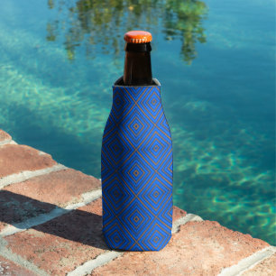 Porta-garrafa Arte Pop Moderno de Diamante Hipnótico Azul e Lara