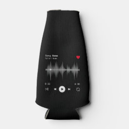 Porta-garrafa Artista do player de música e canto preto personal