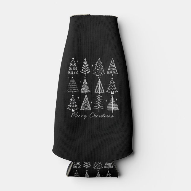 Porta-garrafa Árvore de Natal Clássica Retro (Frente)