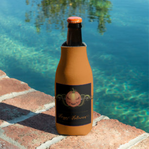 Porta-garrafa Assustador Jack-o-Lanterna Halloween Laranja