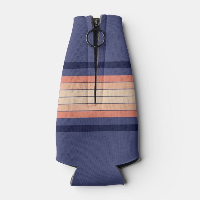 Porta-garrafa Azul retrô e "Surfboard" de pêssego riscados (atrás)