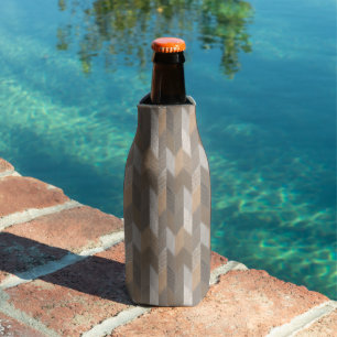 Porta-garrafa Azul Texturizado, Amarelo, Chevron Oliva.