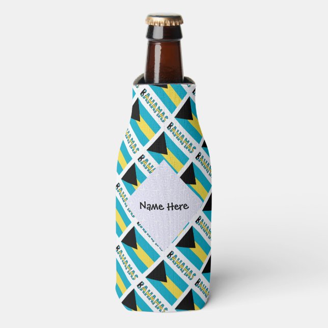 Porta-garrafa Bahamas Bahamas Bandeira Tilada (Frente da Garrafa)