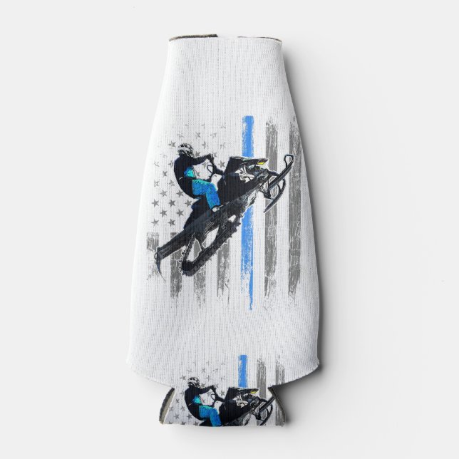 Porta-garrafa Bandeira Americana Snowmobile Shirt Men Snowmobile (Frente)