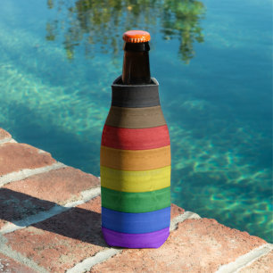 Porta-garrafa Bandeira do orgulho gay inclusivo de SlipperyJoe t