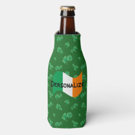 Porta-garrafa Bandeira Irlandesa com Trevos