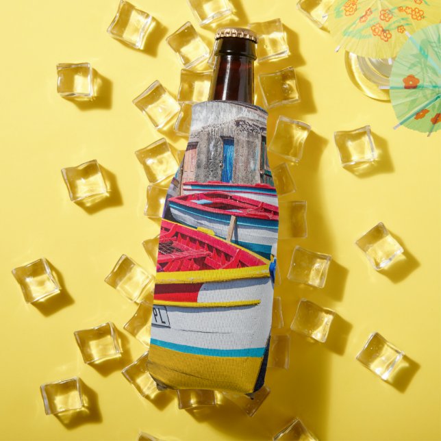 Porta-garrafa Barcos de Pesca Coloridos, Cabo Verde (Verão in situ)