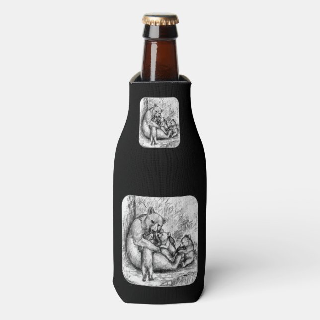 Porta-garrafa Bear Family (Frente da Garrafa)