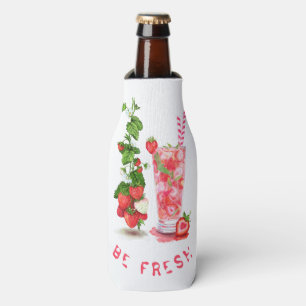 Porta-garrafa Bebida Legal com suco de morango fresco - Festa de