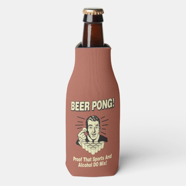 Porta-garrafa Beer Pong: Combinação de Álcool e Esportes de Prov (Frente da Garrafa)