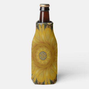 Porta-garrafa Belo Ouro Sol Flor Design Brilhante