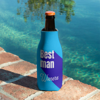 Porta-garrafa Best Man | Script Style Custom Wedding Seltzer 