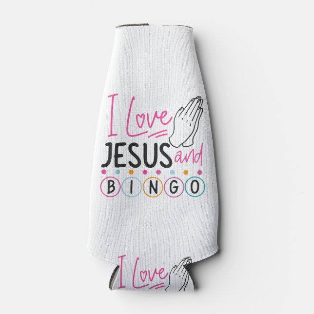 Porta-garrafa Bingo Player Jesus Faith Christian Adoro Jesus An (Frente)