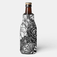 Black And White Zen Floral Patterned Drawing