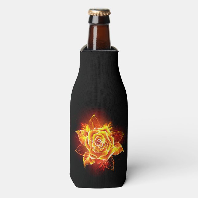 Porta-garrafa Blooming Fire Rosa (Frente da Garrafa)