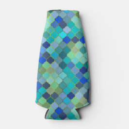 Porta-garrafa Blue Aqua Moroccan Mosaic