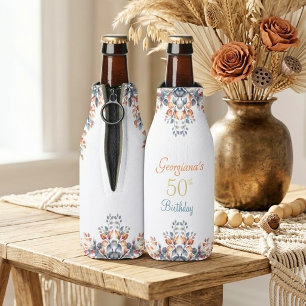 Porta-garrafa Boho Folhas de Outono 50º Aniversário Garrafa Pers