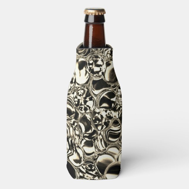 Porta-garrafa Bolhas de ouro ou bolhas de vidro? (Frente da Garrafa)