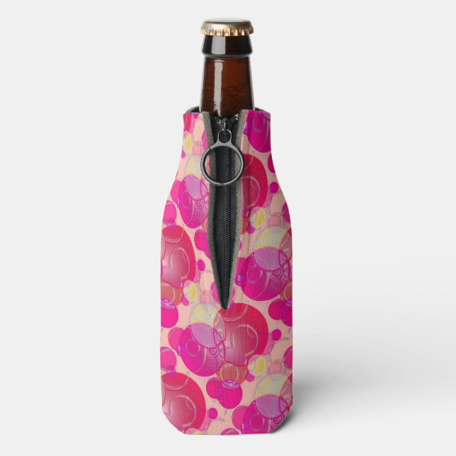 Porta-garrafa Bolhas Rosa (traseira da garrafa)