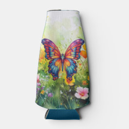 Porta-garrafa Borboleta Azul Laranja Asas