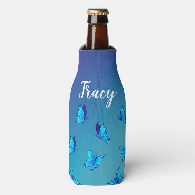 Porta-garrafa Borboletas Encantadas mais frias (Frente da Garrafa)
