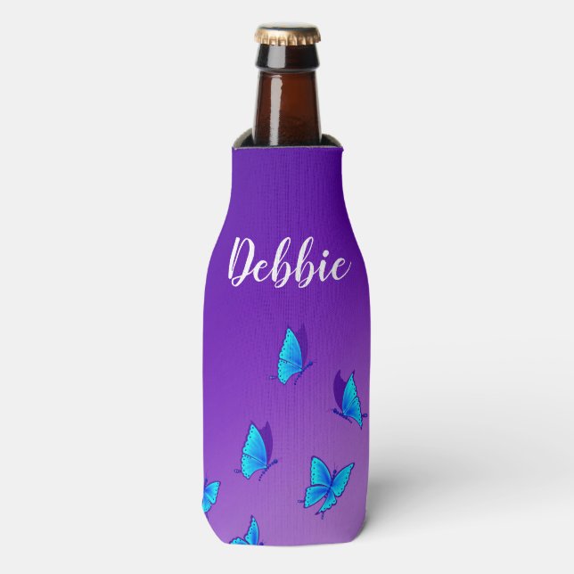 Porta-garrafa Borboletas Encantadas mais frias (Frente da Garrafa)