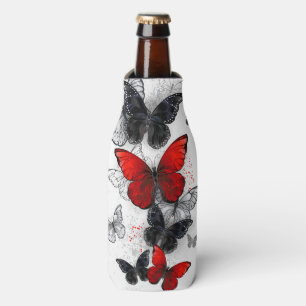 Porta-garrafa Borboletas Negras e Vermelhas
