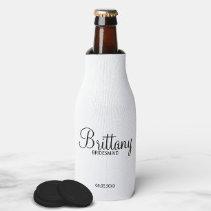Porta-garrafa Brancas Personalizadas Modernas de Preto e Branco