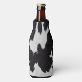 Porta-garrafa branco preto de vaca