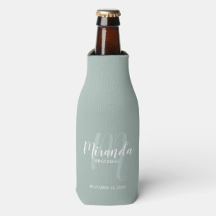 Porta-garrafa Bridesmaid Personalizado de Script Moderno