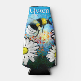 Porta-garrafa Bumble Bee Whimsical em Daisies Personalizado