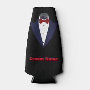 Porta-garrafa Camada de Camisa Tuxedo Personalizada Masculina