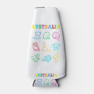 Porta-garrafa Camisa de criança do Dia da Austrália Animais Engr