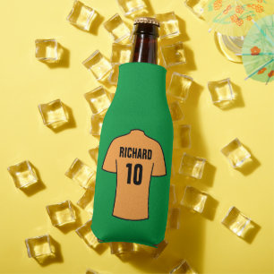 Porta-garrafa Camisa de futebol em laranja Velho Dourado refrige