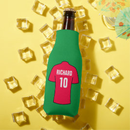 Porta-garrafa Camisa de futebol em vermelho