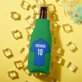 Porta-garrafa Camisa de futebol na geladeira azul