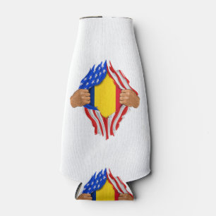 Porta-garrafa Camiseta Sangue Romeno Dentro de Mim Bandeira da R