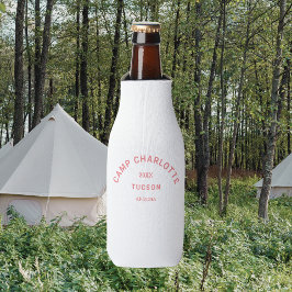 Porta-garrafa Camp Theme Bachelorette Pink Crest