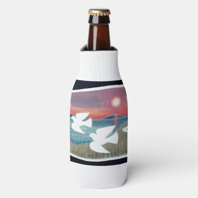 Porta-garrafa Campos Brancos Voando (Frente da Garrafa)