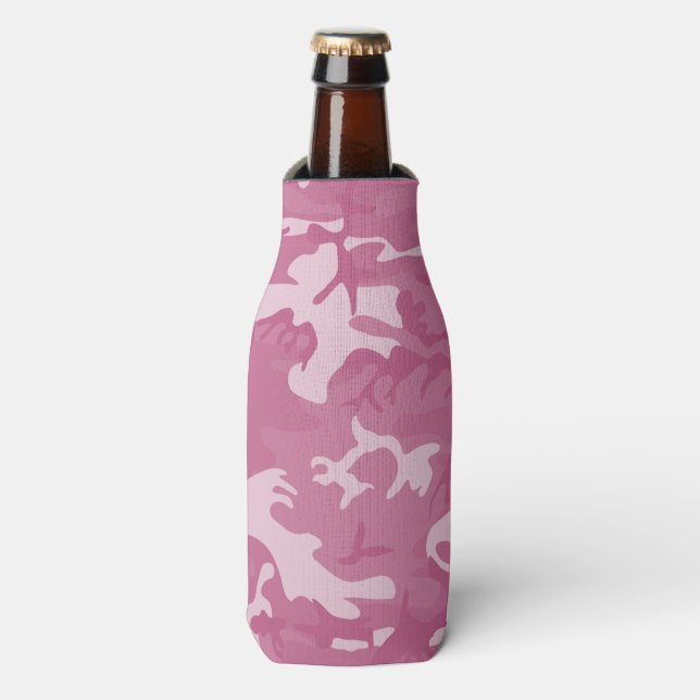 Porta-garrafa Camuflagem Rosa (Frente da Garrafa)